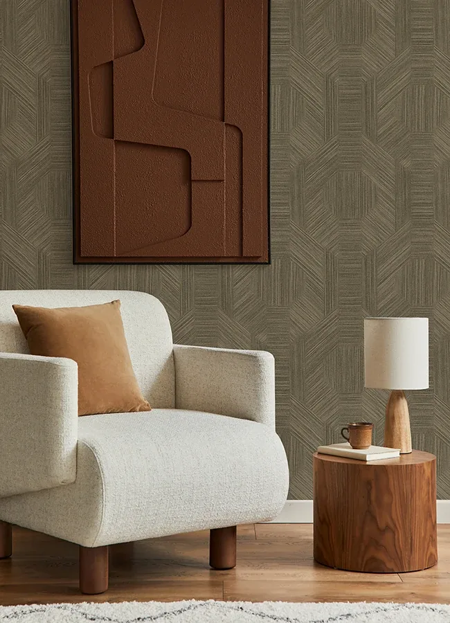 A-Street Prints Ladon Brown Metallic Texture Wallpaper - SKU 4105-86630