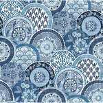 A-Street Prints Laguna Blue Plate Wallpaper - SKU 2744-24148