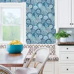 A-Street Prints Laguna Blue Plate Wallpaper - SKU 2744-24148