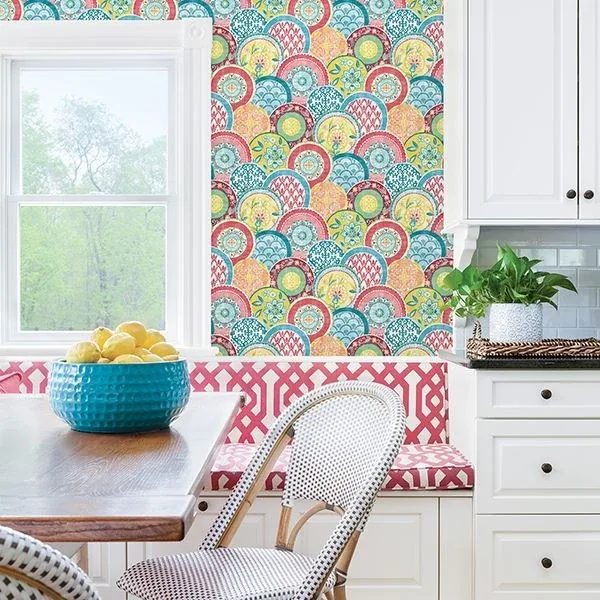 A-Street Prints Laguna Coral Plate Wallpaper - SKU 2744-24147