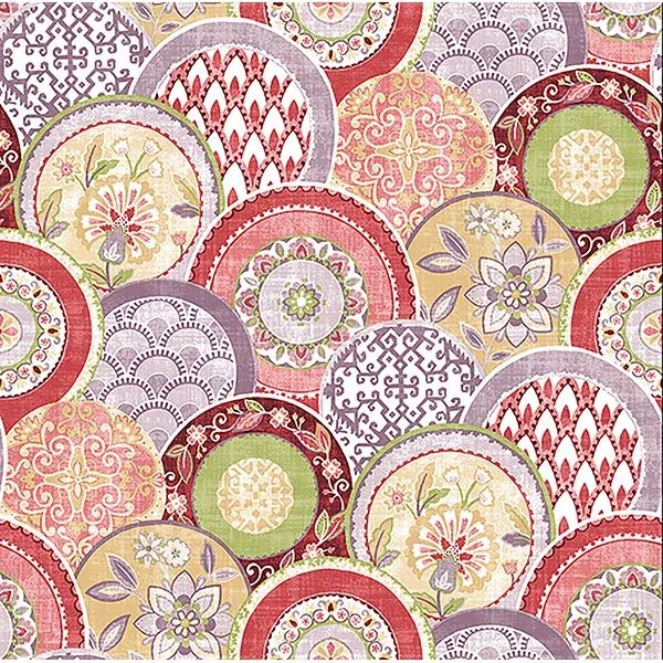 A-Street Prints Laguna Pink Plate Wallpaper - SKU 2744-24149