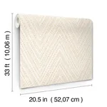 A-Street Prints Lainey Apricot Stitched Chevron Wallpaper - SKU 4147-27371