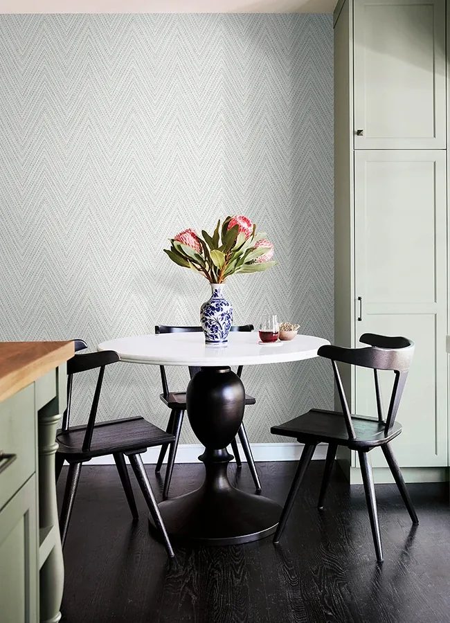 A-Street Prints Lainey Blue Stitched Chevron Wallpaper - SKU 4147-27368