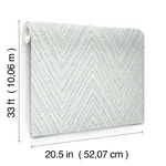 A-Street Prints Lainey Blue Stitched Chevron Wallpaper - SKU 4147-27368
