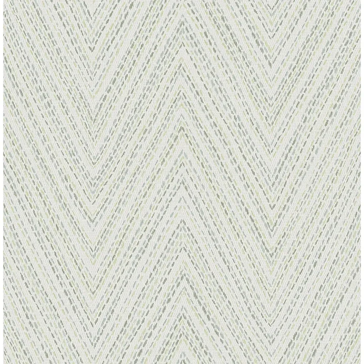 4147-27370 | Lainey Green Stitched Chevron Wallpaper