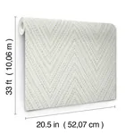 A-Street Prints Lainey Green Stitched Chevron Wallpaper - SKU 4147-27370