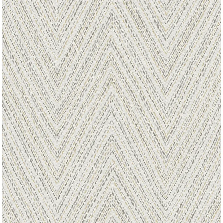 A-Street Prints Lainey Neutral Stitched Chevron Wallpaper - SKU 4147-27369