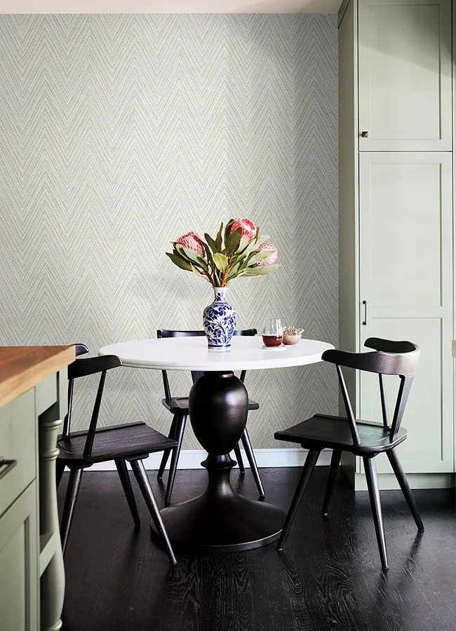 A-Street Prints Lainey Neutral Stitched Chevron Wallpaper - SKU 4147-27369