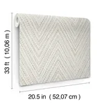 A-Street Prints Lainey Neutral Stitched Chevron Wallpaper - SKU 4147-27369