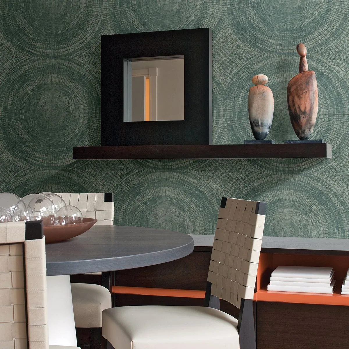 A-Street Prints Lalit Teal Medallion Wallpaper - SKU 2949-61114