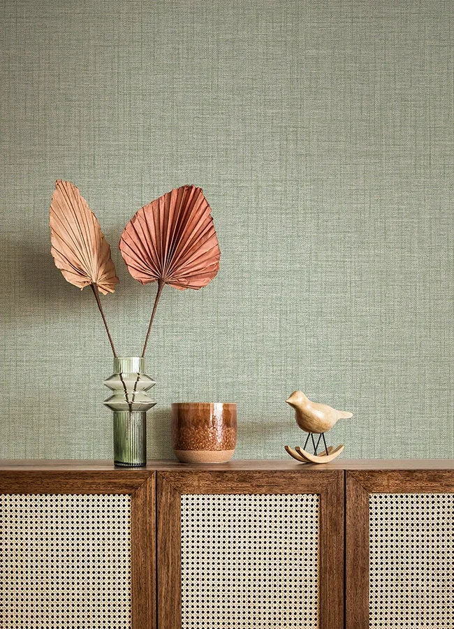 A-Street Prints Lanister Green Texture Wallpaper - SKU 4080-26235