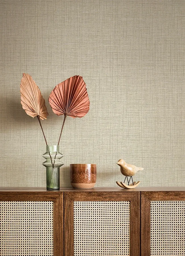 A-Street Prints Lanister Olive Texture Wallpaper - SKU 4080-26236