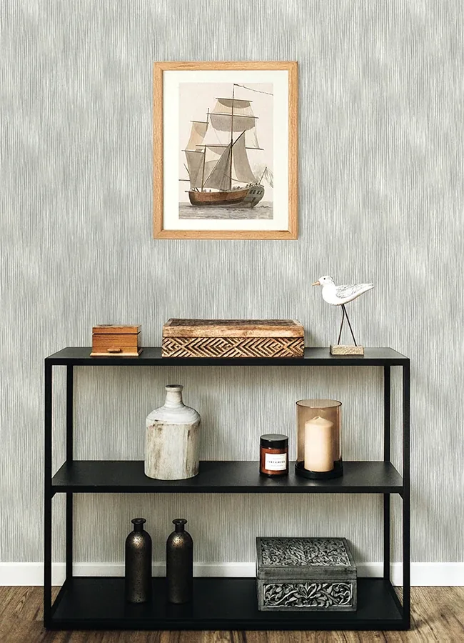 A-Street Prints Largo Grey Striated Wallpaper | Wallpaper Twins A-Street Prints Largo Grey Striated Wallpaper - SKU 4172-27521