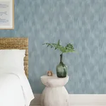 A-Street Prints Largo Sky Blue Striated Wallpaper - SKU 4172-27523
