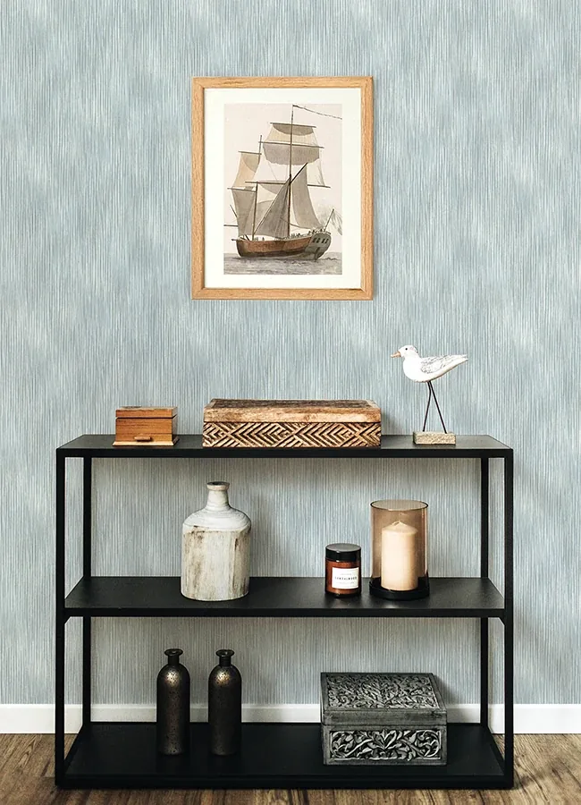 A-Street Prints Largo Turquoise Striated Wallpaper - SKU 4172-27522