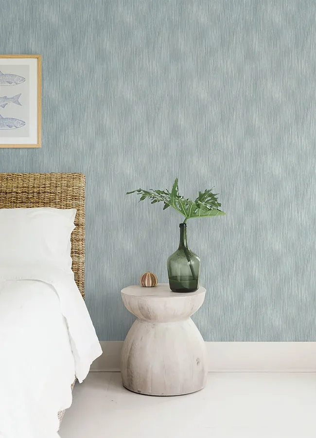 A-Street Prints Largo Turquoise Striated Wallpaper - SKU 4172-27522