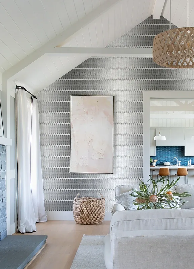 A-Street Prints Lars Charcoal Retro Wave Wallpaper - SKU 4066-26501