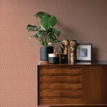 A-Street Prints Lars Coral Retro Wave Wallpaper - SKU 4066-26503
