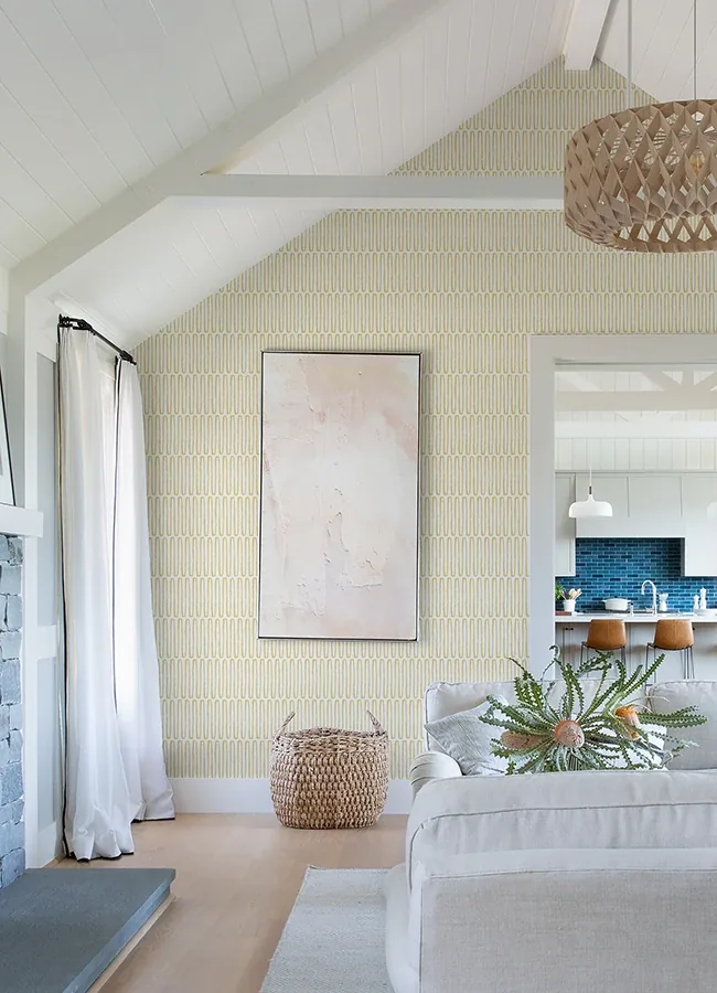 A-Street Prints Lars Mustard Retro Wave Wallpaper - SKU 4066-26500