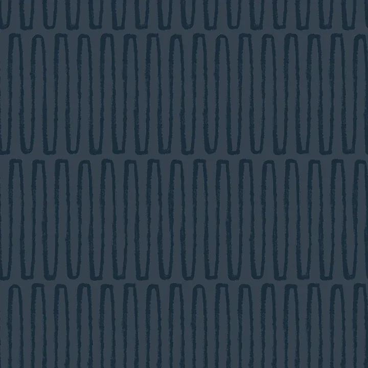 4066-26502 | Lars Navy Retro Wave Wallpaper