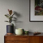 A-Street Prints Larsson Grey Ogee Wallpaper - SKU 2970-26135