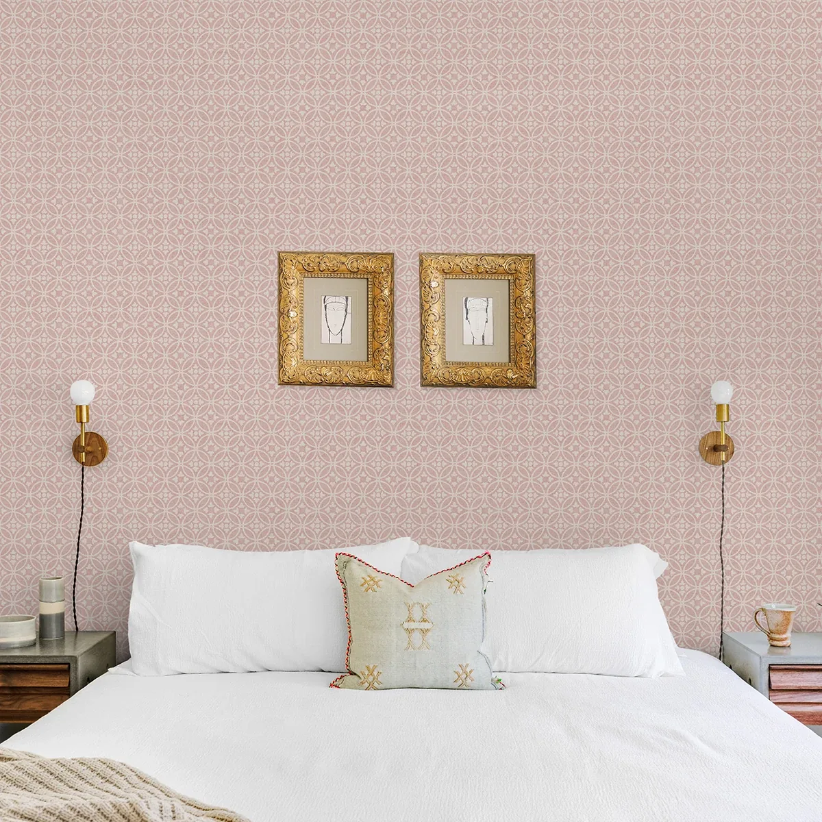 A-Street Prints Larsson Pink Ogee Wallpaper | Wallpaper Twins A-Street Prints Larsson Pink Ogee Wallpaper - SKU 2970-26138