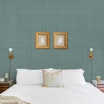 A-Street Prints Larsson Teal Ogee Wallpaper - SKU 2970-26133