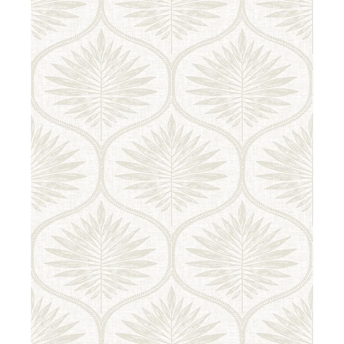 A-Street Prints Laurel Bone Ogee Wallpaper - SKU 2861-25722