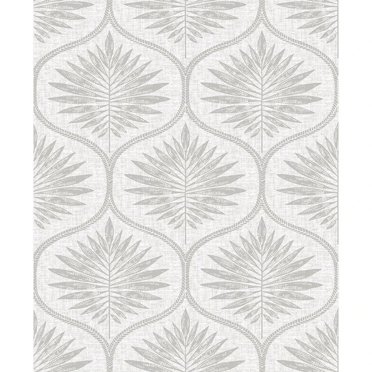 A-Street Prints Laurel Light Grey Ogee Wallpaper - SKU 2861-25720