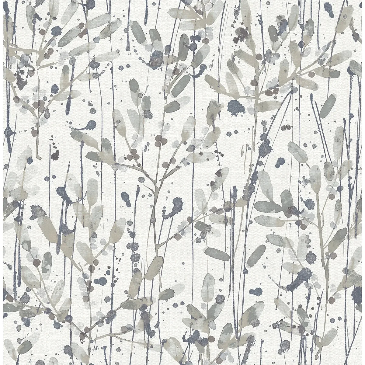 2975-26238 | Leandra Grey Floral Trail Wallpaper