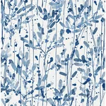 A-Street Prints Leandra Indigo Floral Trail Wallpaper - SKU 2975-26237