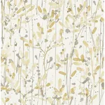 A-Street Prints Leandra Yellow Floral Trail Wallpaper - SKU 2975-26240