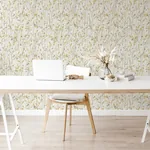 A-Street Prints Leandra Yellow Floral Trail Wallpaper - SKU 2975-26240