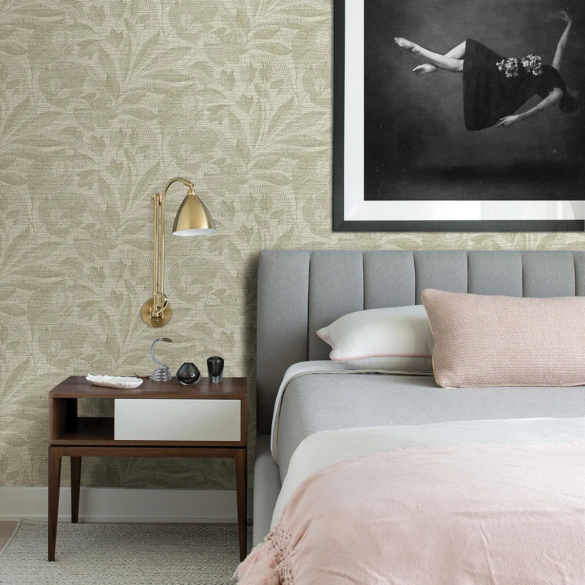 A-Street Prints Lei Gold Leaf Wallpaper - SKU 2972-86150