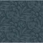 A-Street Prints Lei Navy Etched Leaves Wallpaper - SKU 2971-86153