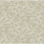 A-Street Prints Lei Neutral Etched Leaves Wallpaper - SKU 2971-86150