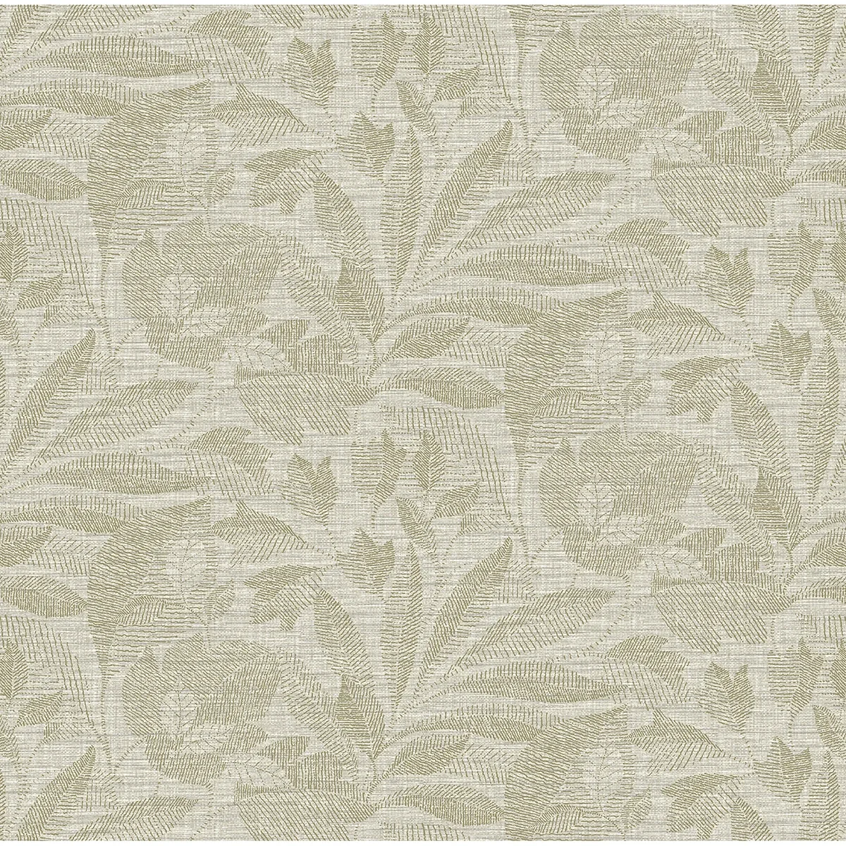 2971-86150 | Lei Neutral Etched Leaves Wallpaper