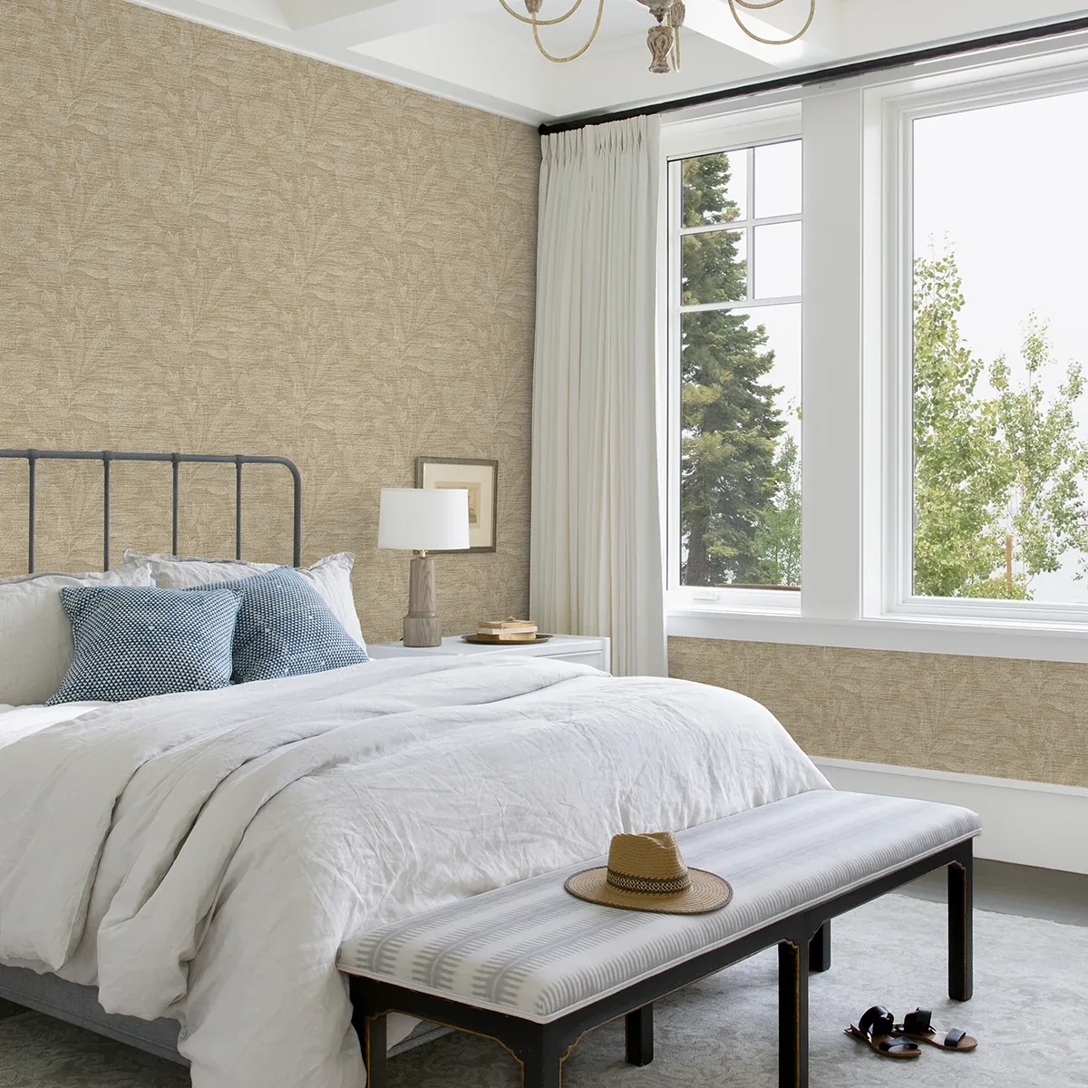A-Street Prints Lei Wheat Leaf Wallpaper - SKU 2972-86155
