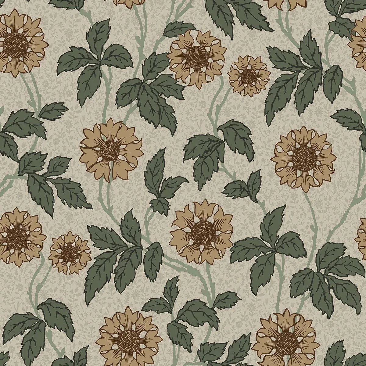 A-Street Prints Leilani Beige Floral Wallpaper - SKU 2948-28021