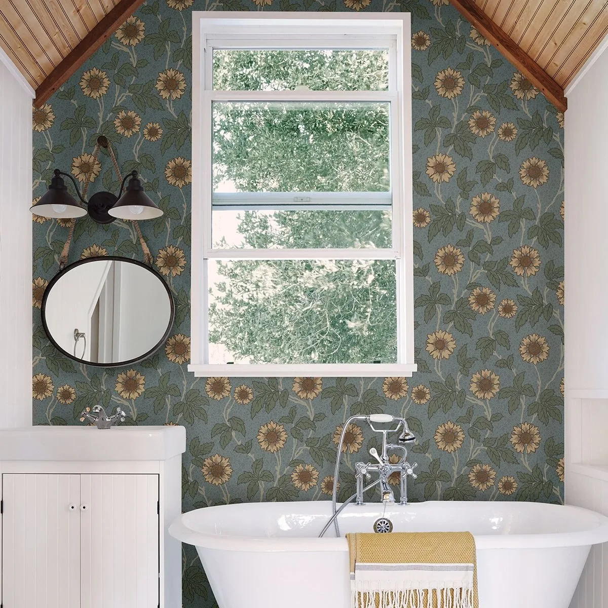 A-Street Prints Leilani Blue Floral Wallpaper - SKU 2948-28023