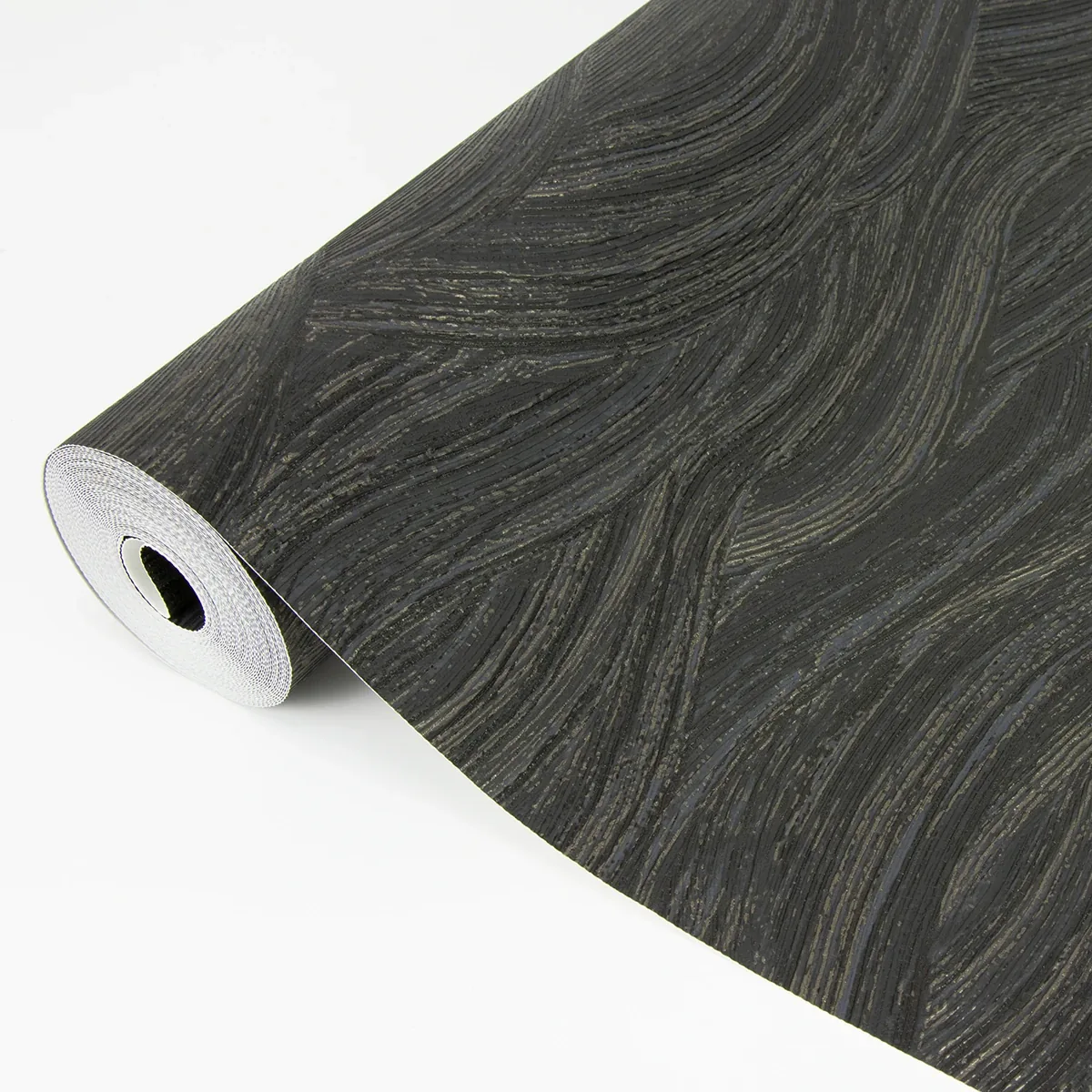 A-Street Prints Leith Black Zen Waves Wallpaper - SKU 2971-86363