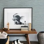 A-Street Prints Leith Blue Zen Waves Wallpaper - SKU 2971-86365