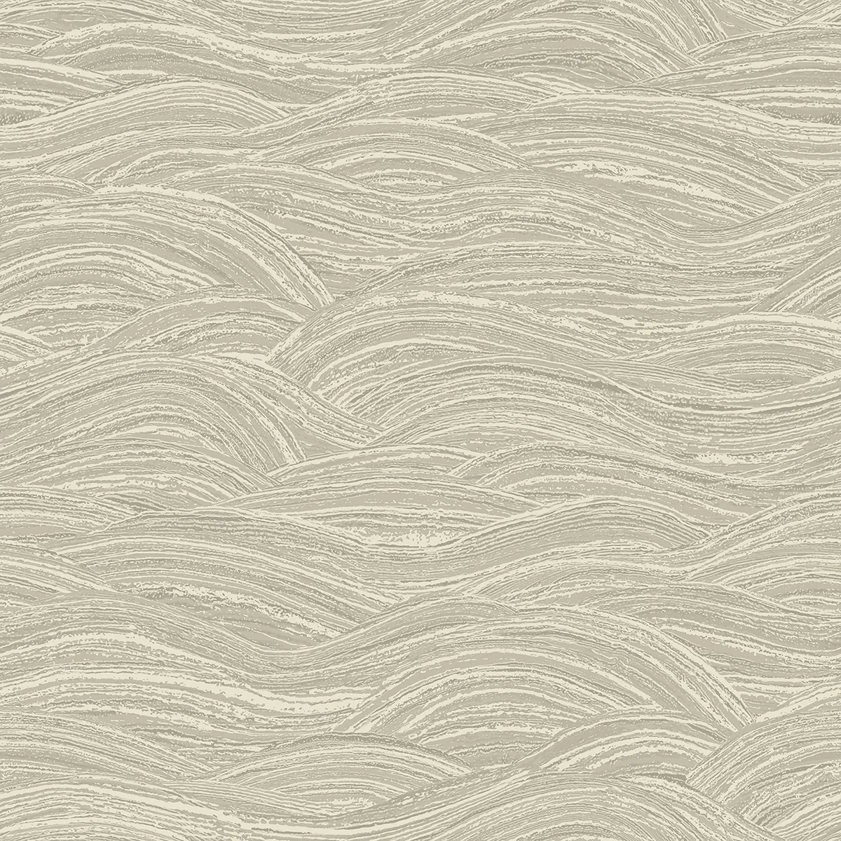 A-Street Prints Leith Taupe Zen Waves Wallpaper - SKU 2971-86366