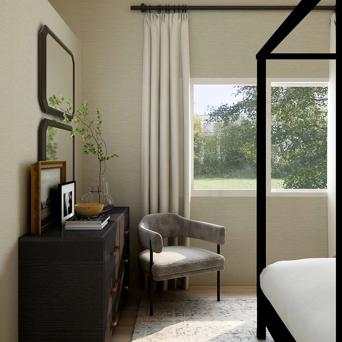 A-Street Prints Lela Silver Faux Linen Wallpaper - SKU 2971-86180