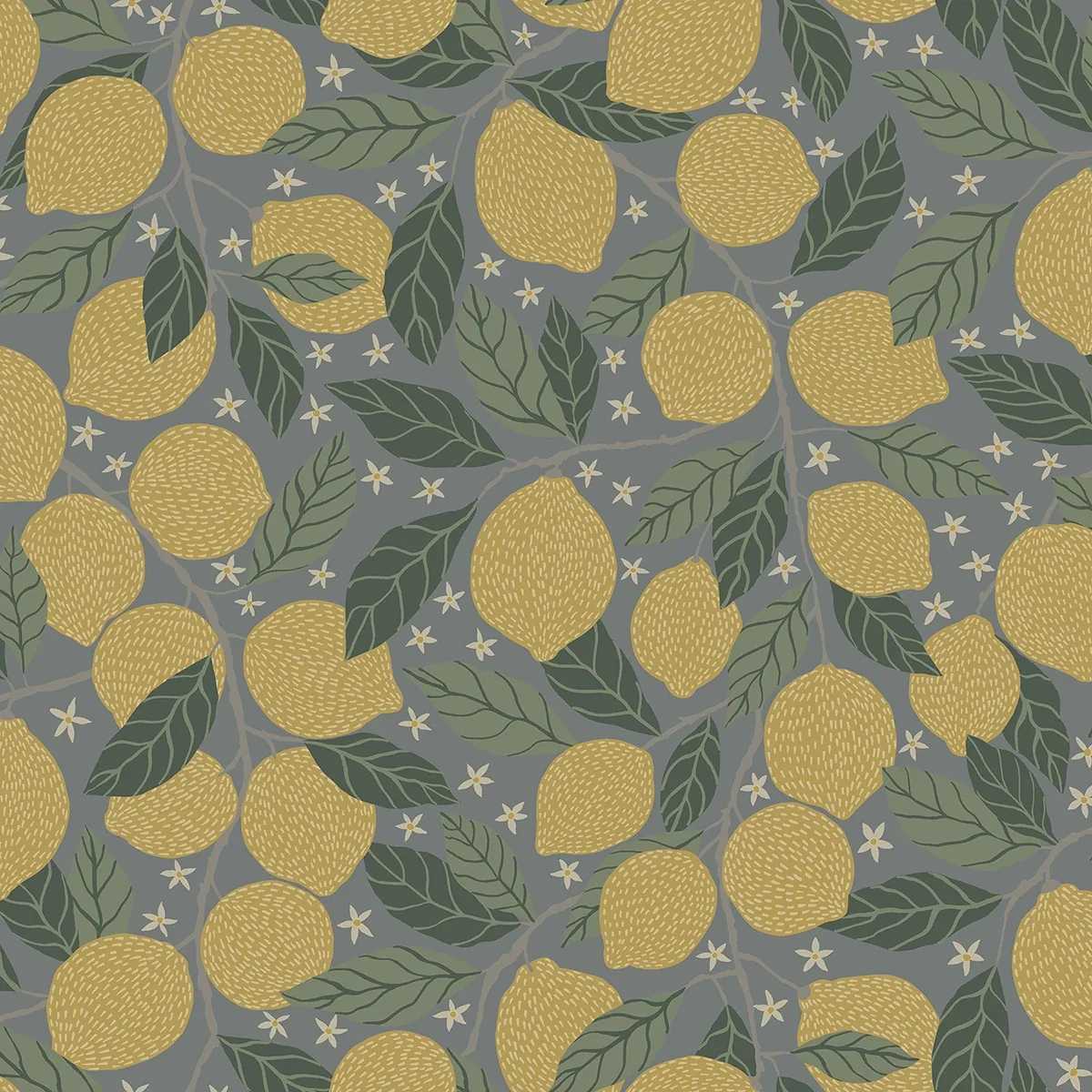 2999-44132 | Lemona Blue Fruit Tree Wallpaper