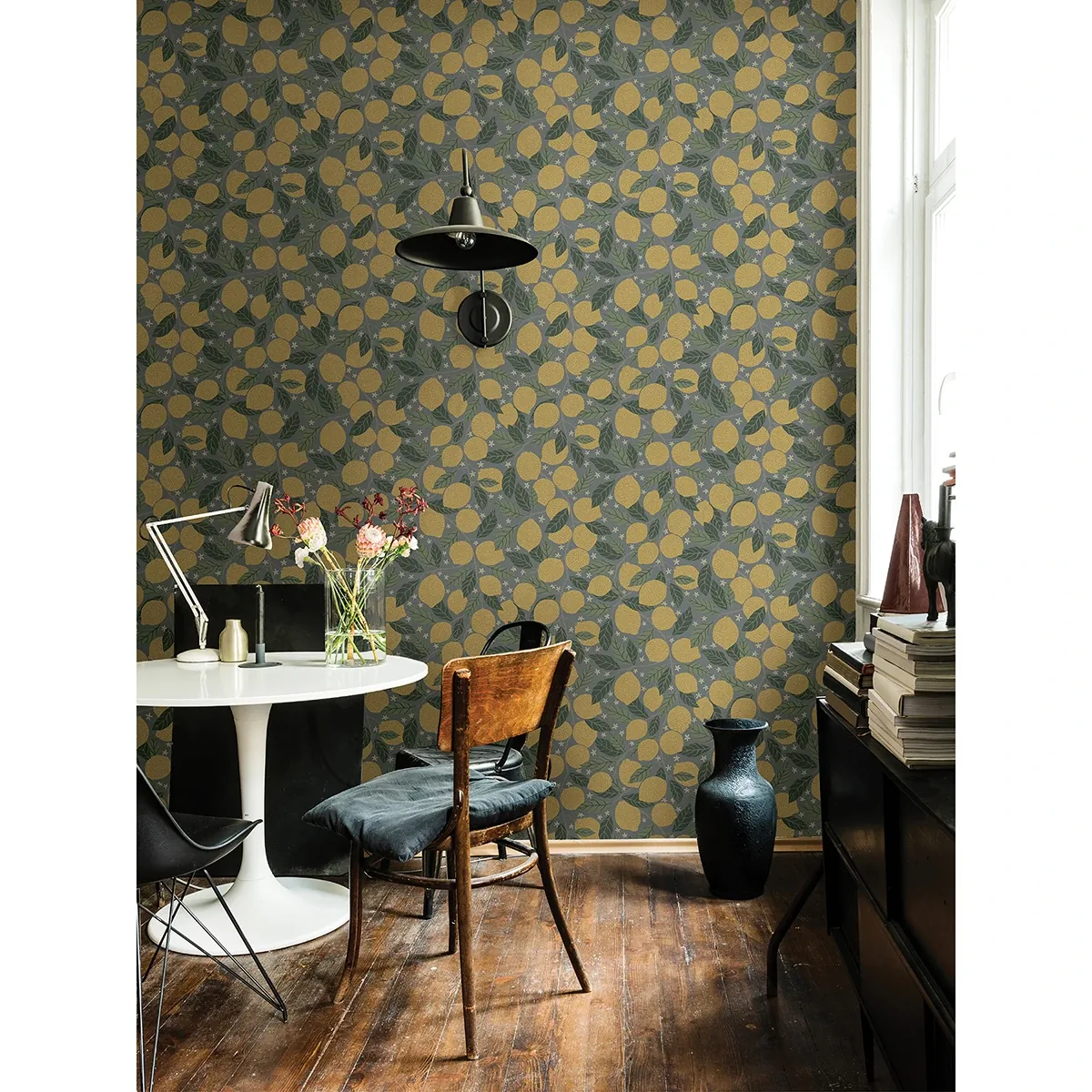 A-Street Prints Lemona Blue Fruit Tree Wallpaper - SKU 2999-44132
