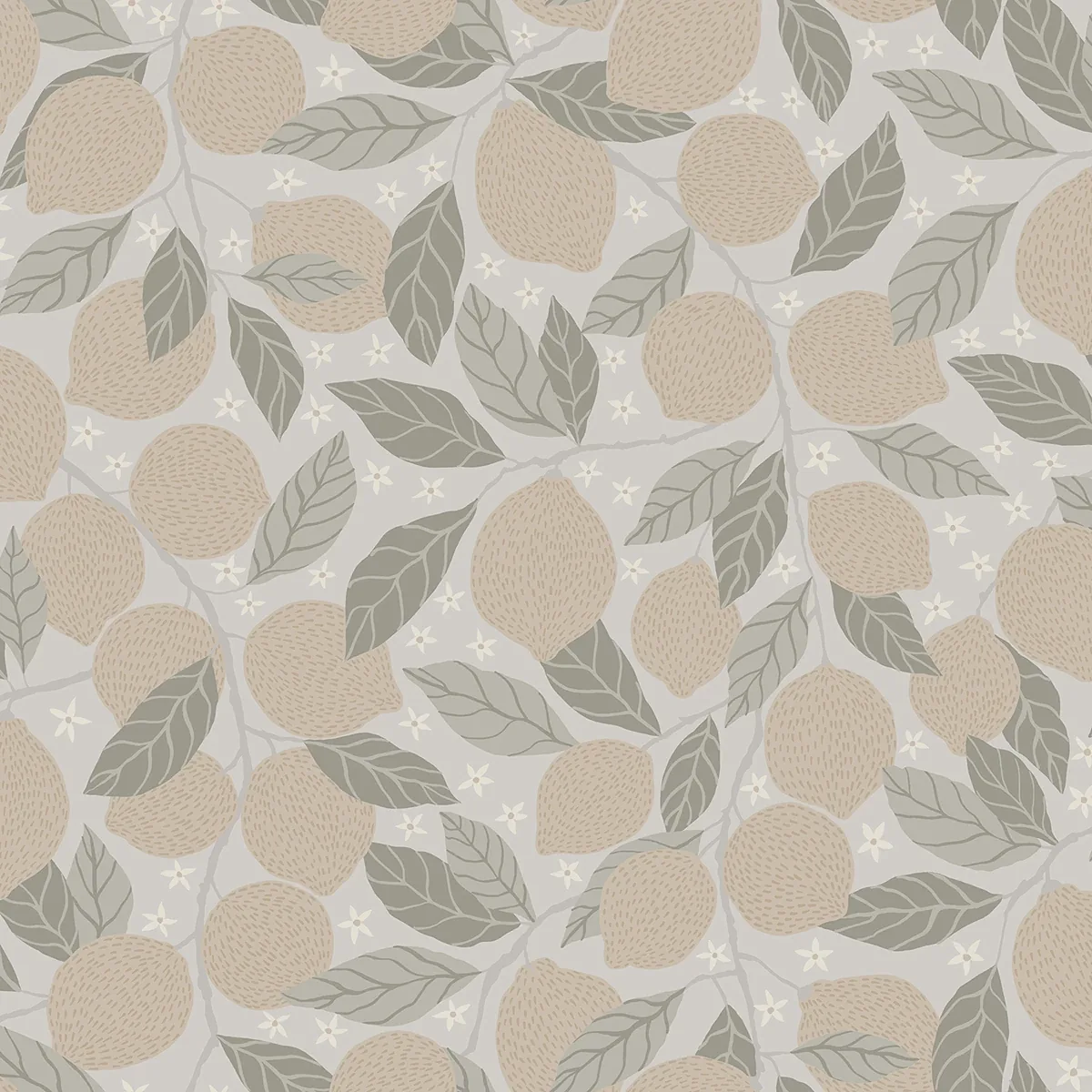 2999-44117 | Lemona Grey Fruit Tree Wallpaper
