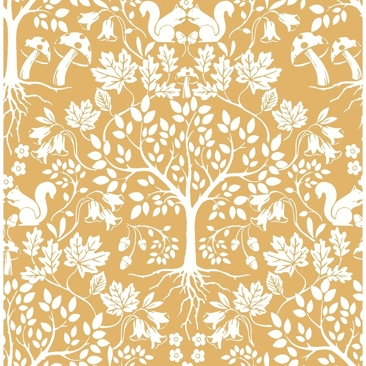 A-Street Prints Leo Yellow Tree Wallpaper - SKU AST3776