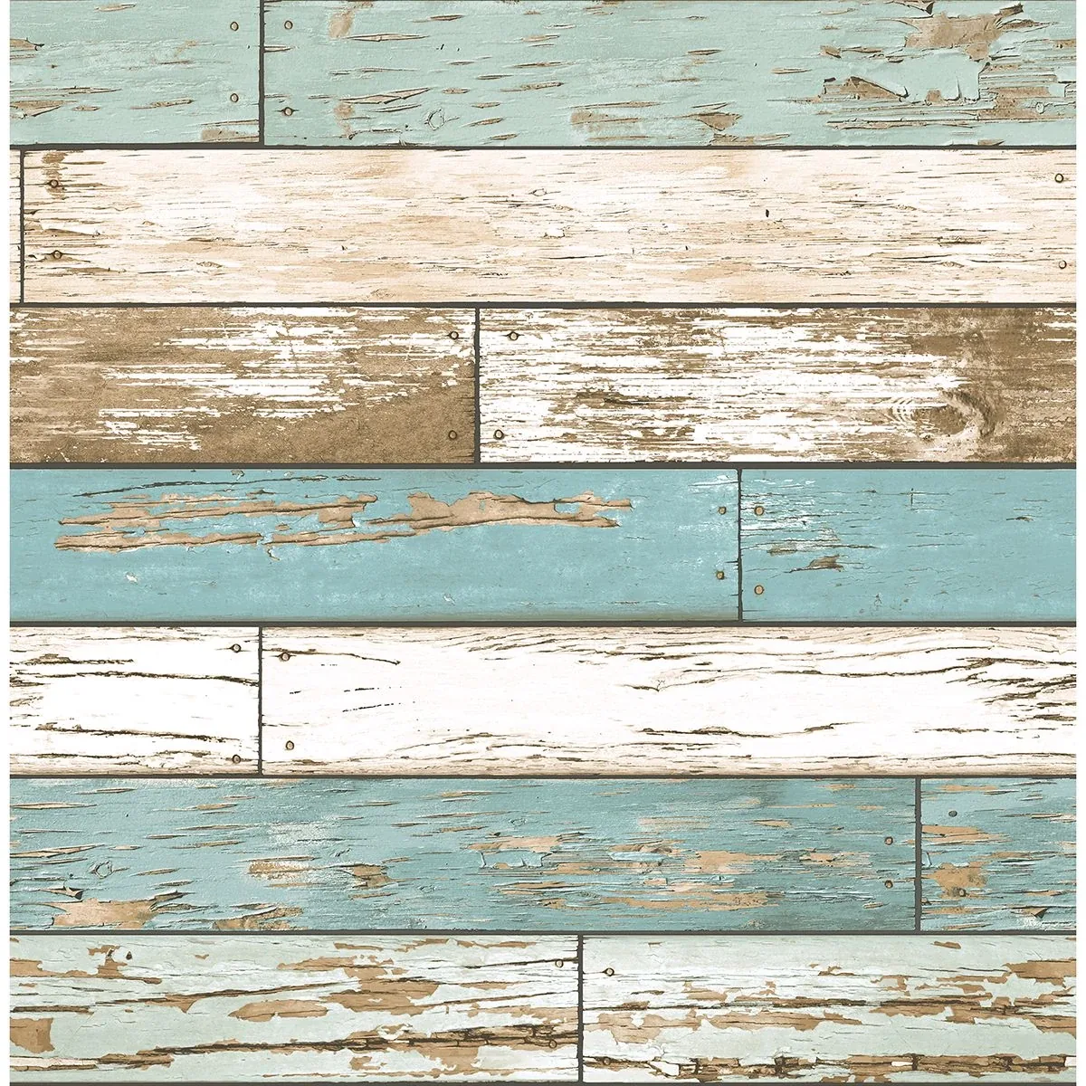 A-Street Prints Levi Turquoise Scrap Wood Wallpaper - SKU 2922-22318