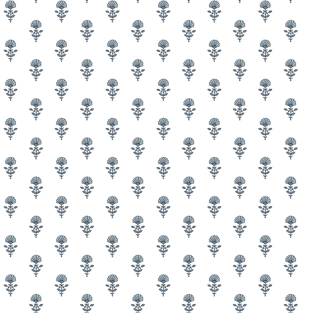 A-Street Prints Libby Blue Heather Mini Floral Wallpaper - SKU AST4337